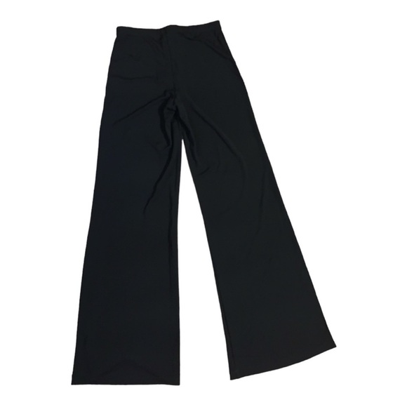 Y2k Wide leg pants Cache black front zipper pull on stretchy sexy stretchy - Picture 1 of 4